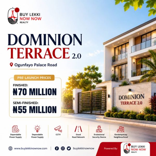 4 Bedroom Terrace Duplex At pre-launch