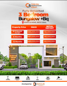 Luxury 3 Bedroom Fully Detached Bungalows And BQ