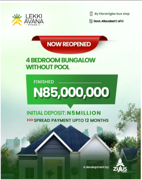 4 Bedroom Bungalow IN Ibeju Lekki, Lagos State
