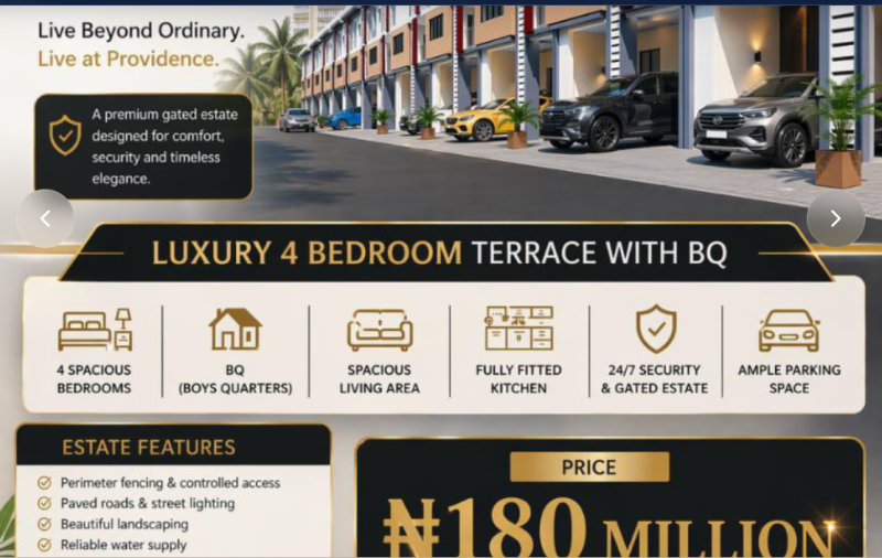 Luxury 4 bedroom Terrace with BQ