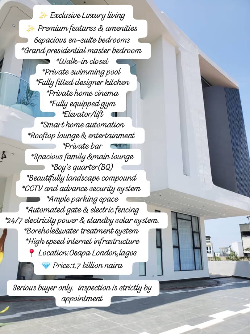 6 Bedroom Duplex in Lekki